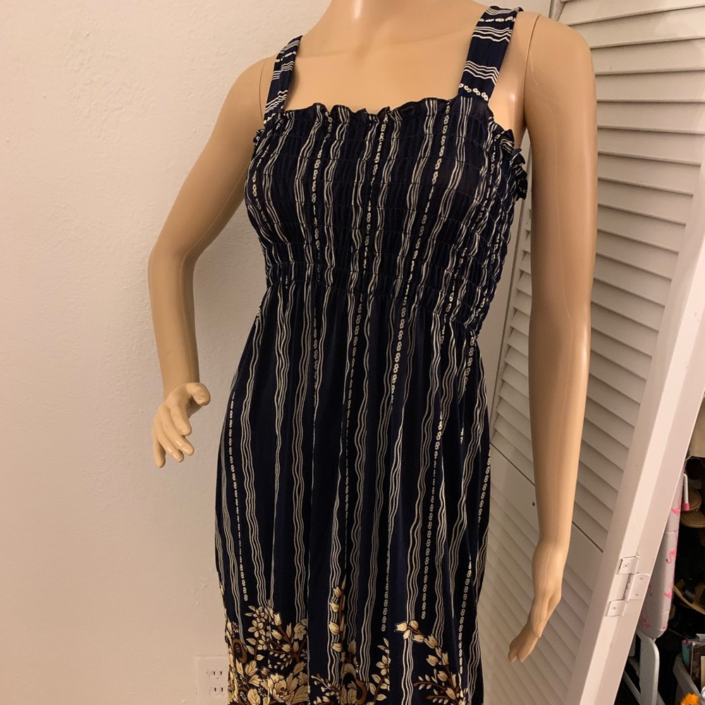 Black dress with gold detail